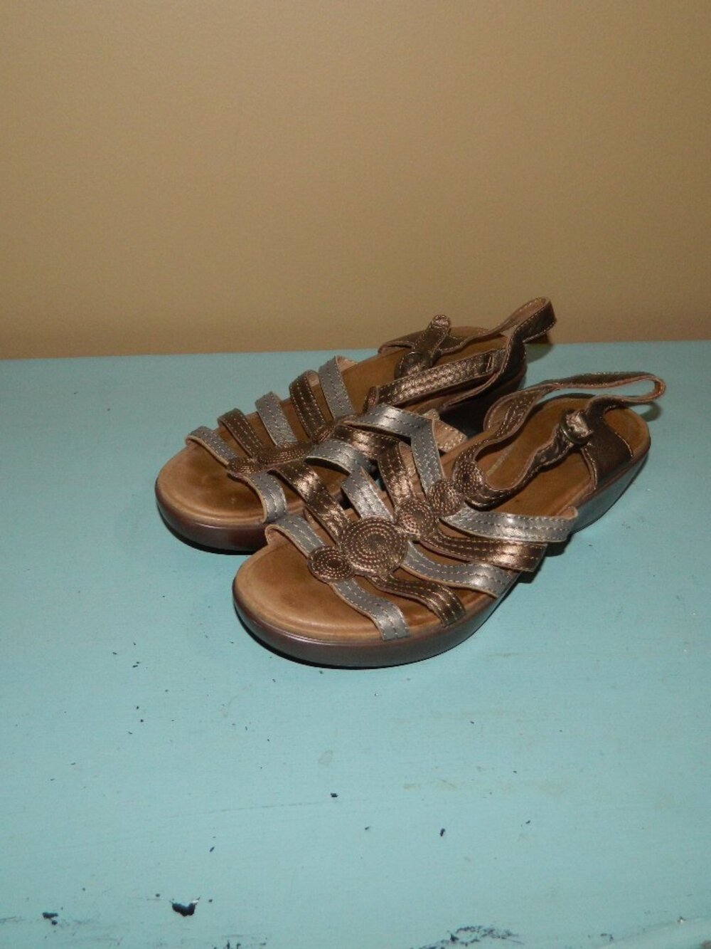 Dansko Comfort Drea Fisherman Sandal Leather Brown Sz 37 (6.5-7)